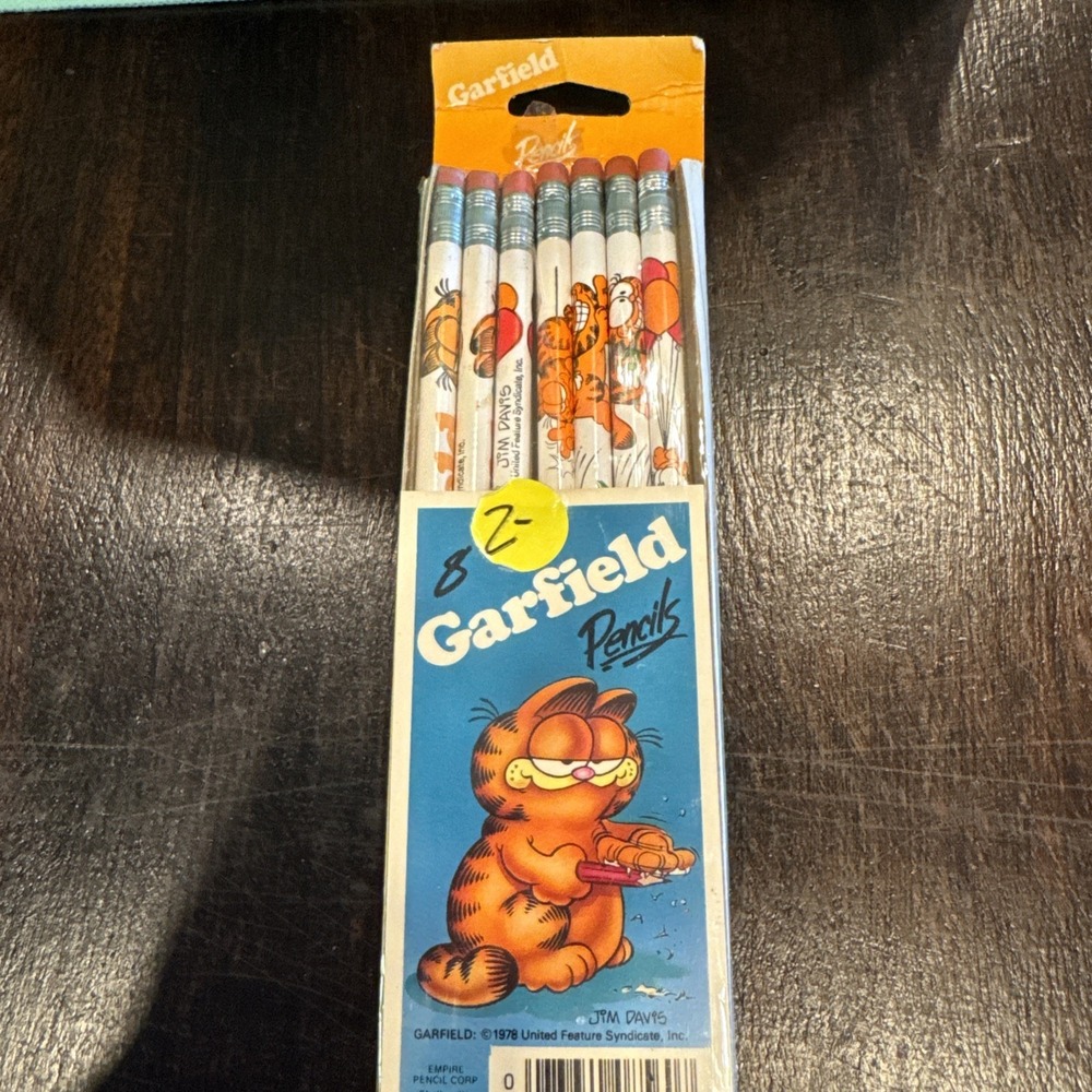 Vintage Garfield Pencils Empire Pencil Corp. 1978 seal broken